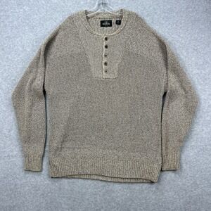 Red Head Fisherman Sweater Mens XL Tan Brown‎ Henley Heavyweight Grandpacore
